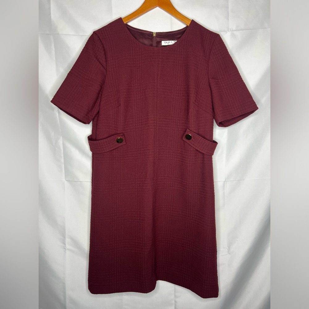 Trina Turk Quilted Burgundy dress